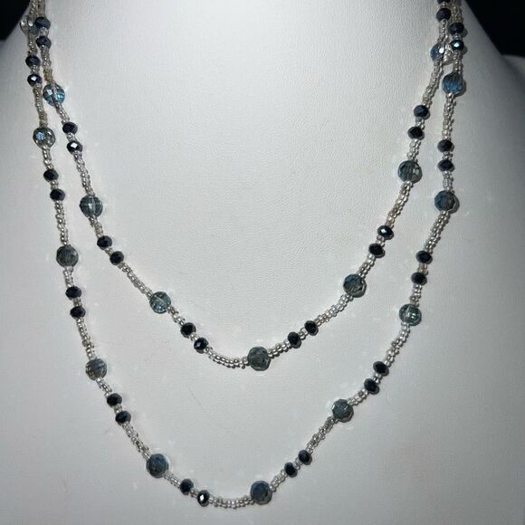 Vintage Double Layer Seed Bead Necklace - Picture 4 of 8